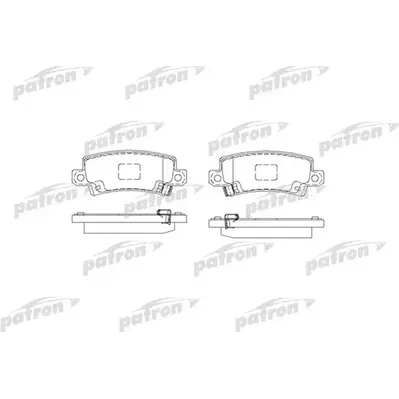 Колодки тормозные дисковые задн TOYOTA: COROLLA 00-02, COROLLA 02-, COROLLA C PATRON PBP1574