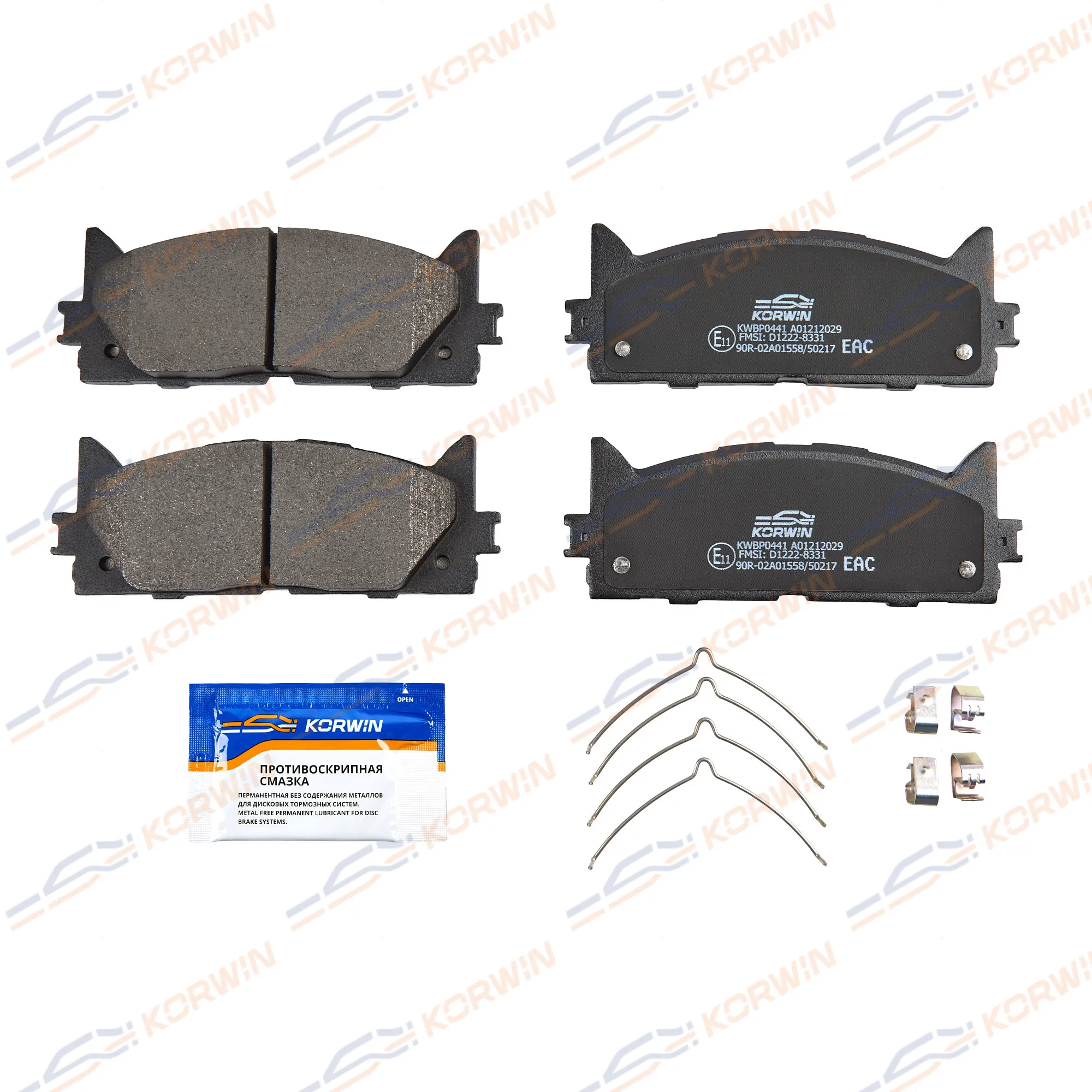 Колодки тормозные перед. Toyota Camry (V3_/V4_/V5_) 01-/Lexus ES 04- KORWIN KWBP0441