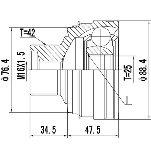 ШРУС наружный ZIKMAR Z87458R