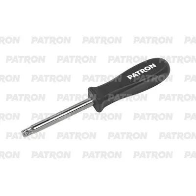 Вороток-отвертка 1/4 inch, 150 мм, для головок-бит, с пласт. ручкой PATRON p8143