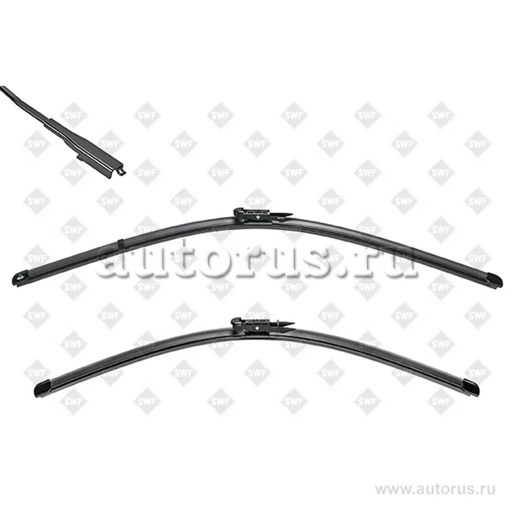 Щетка стеклоочистителя 640/570 мм бескаркасная комплект 2 шт SWF Visioflex 119339