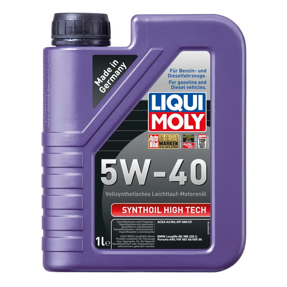 Масло моторное LIQUI MOLY Synthoil High Tech 5W-40 синтетическое 1 л  1924 / 1855