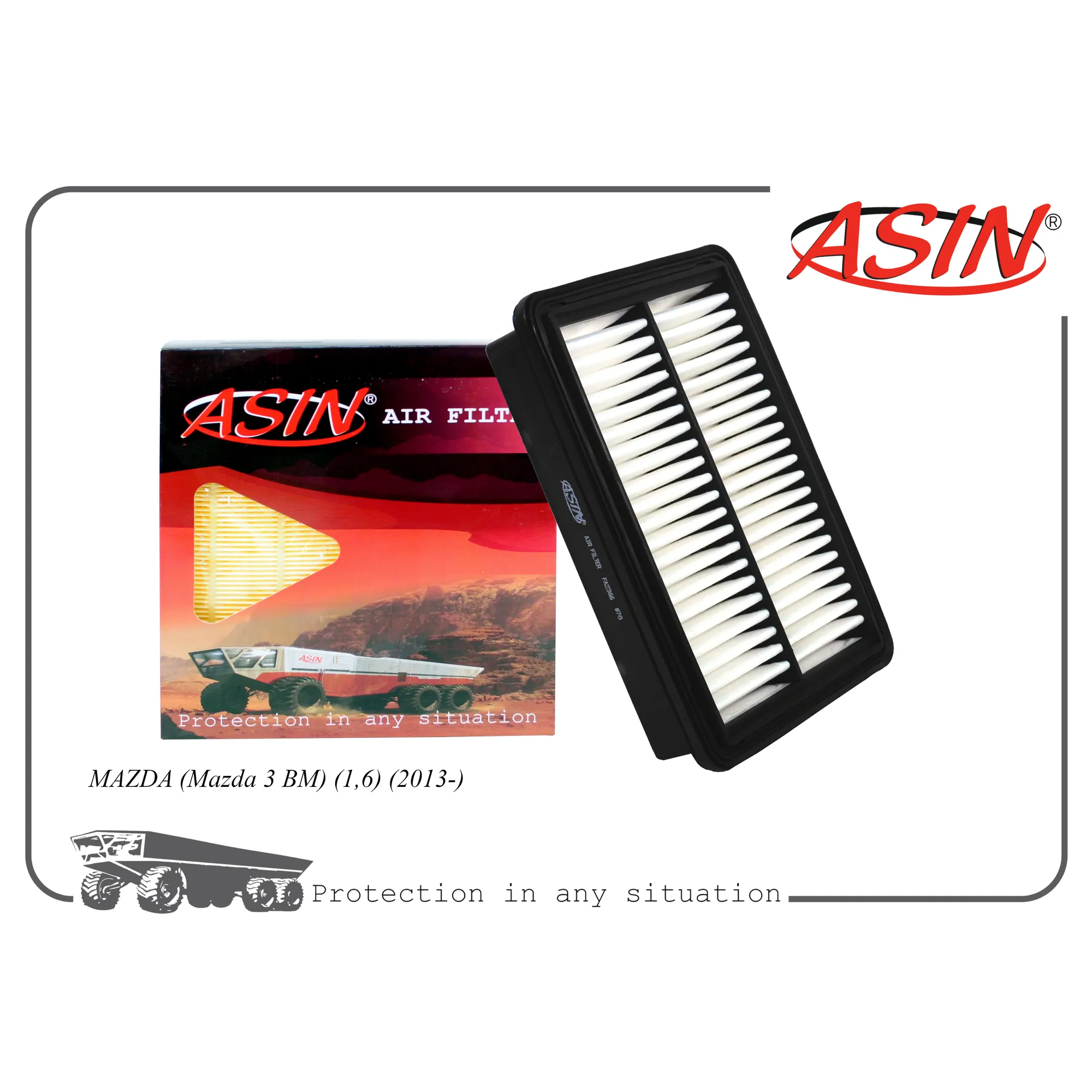 Фильтр воздушный Z6E6-13-3A0/ASIN.FA2366 ASIN ASINFA2366