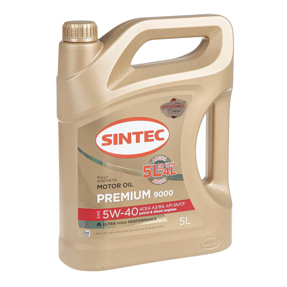 Масло моторное Sintec Premium 5W-40 синтетическое 5 л 600284