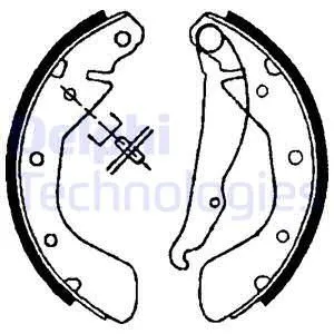 Колодки тормозные барабанные DELPHI LS1621