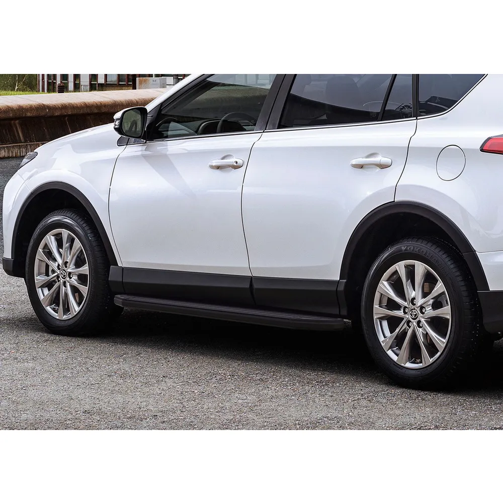 Порог алюминиевый Premium-Black Toyota Rav4 IV (CA40) рестайлинг Черный Rival A173ALB.5705.4