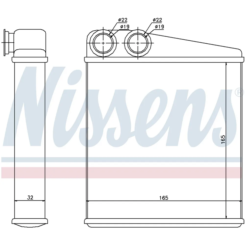 Радиатор отопителя NISSAN MICRA 1.0-1.6 03- NISSENS 72206