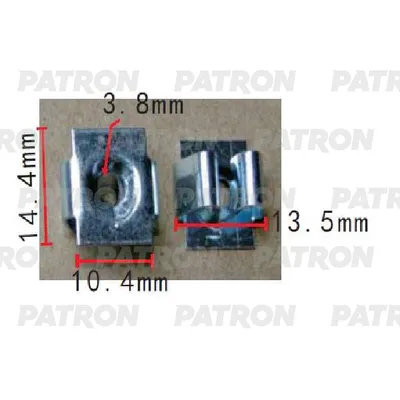 Скоба крепежная (комплект 10шт) Audi,Seat,Skoda,Volkswagen применя PATRON P37-1522S