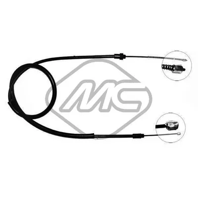Трос ручника PGT 206 ALL (DRUM BRAKE) DX/SX-RH/LH Metalcaucho 80225