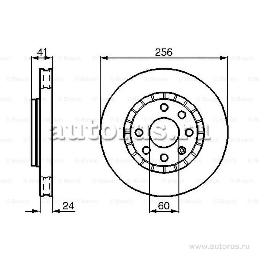 Диск тормозной передний BOSCH 0 986 478 327
