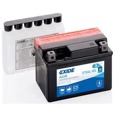 Аккумулятор EXIDE moto AGM 3 А/ч R+ 113x70x85 EN50 А