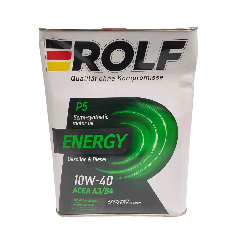 Масло моторное ROLF ENERGY 10W-40 полусинтетическое 4 л УЦЕНКА! 322227-N4