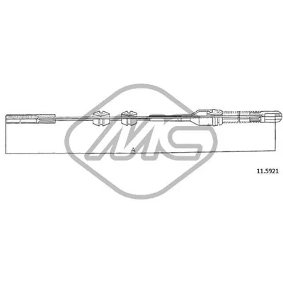 Трос ручника OPL VECTRA ALL CH.K1055984… SX-LH Metalcaucho 82495