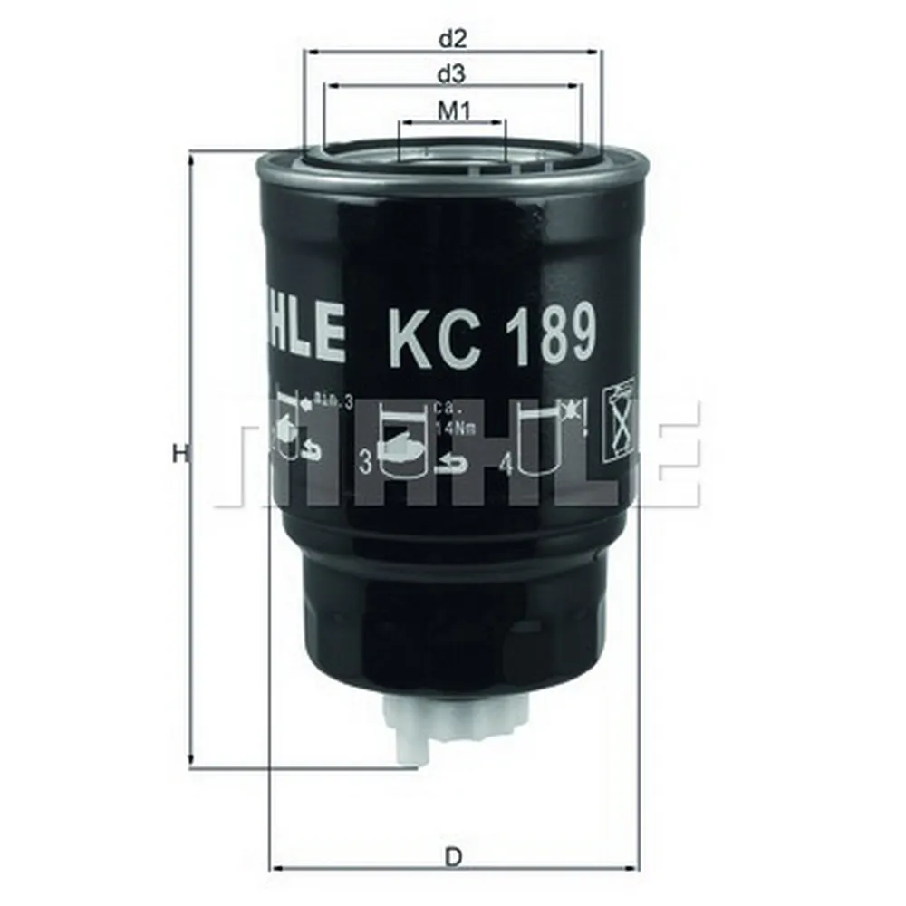 Фильтр топливный KNECHT/MAHLE KC189