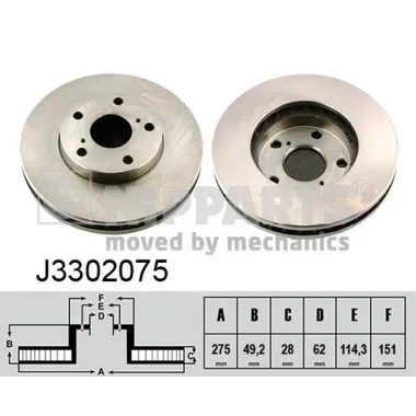 Диск тормозной передний NIPPARTS J3302075