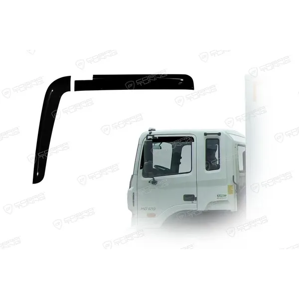 Дефлектора на окна Hyundai HD120/170/1000/270/370/500 (ДЛИННЫЙ) деф.окон Cobra Tuning H1001