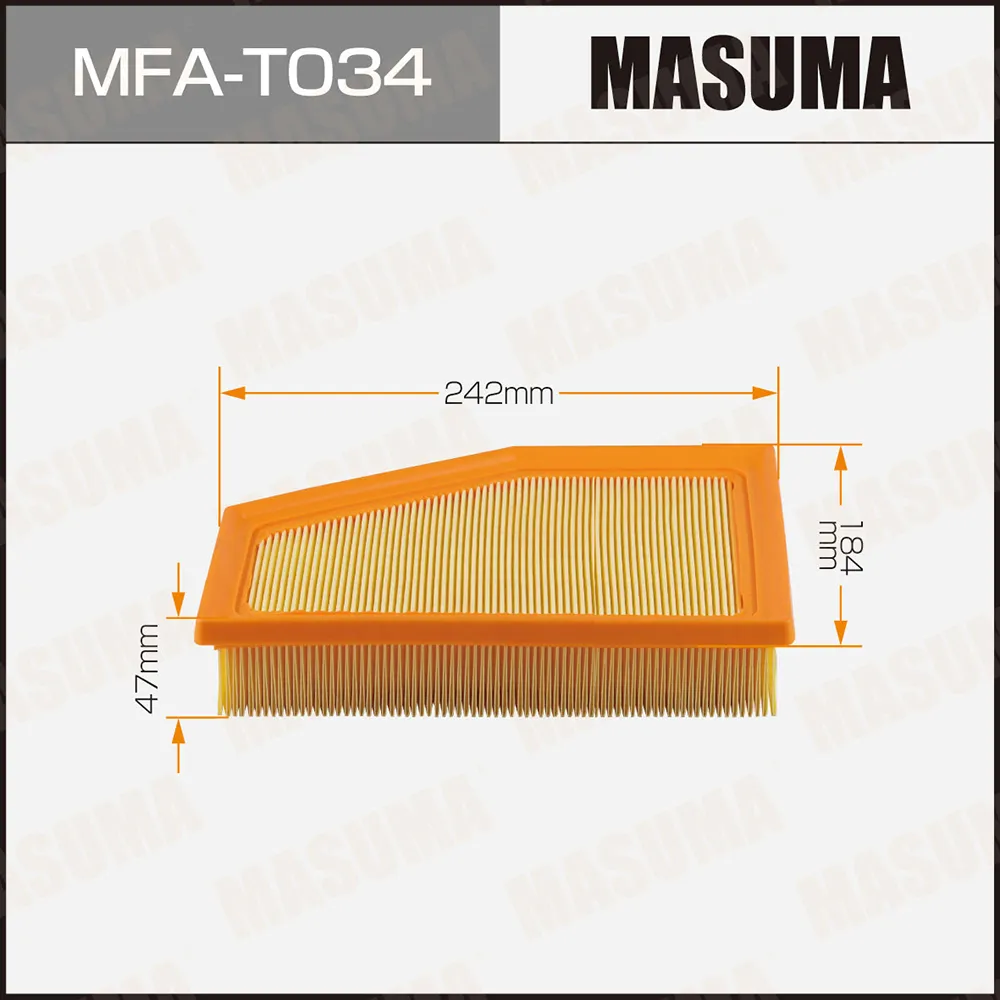 Фильтр воздушный TOYOTA CROWN 18- MASUMA MFAT034