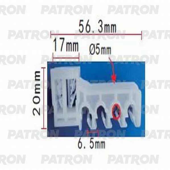 Держатель трубок электропроводки пластмассовый PATRON P371068