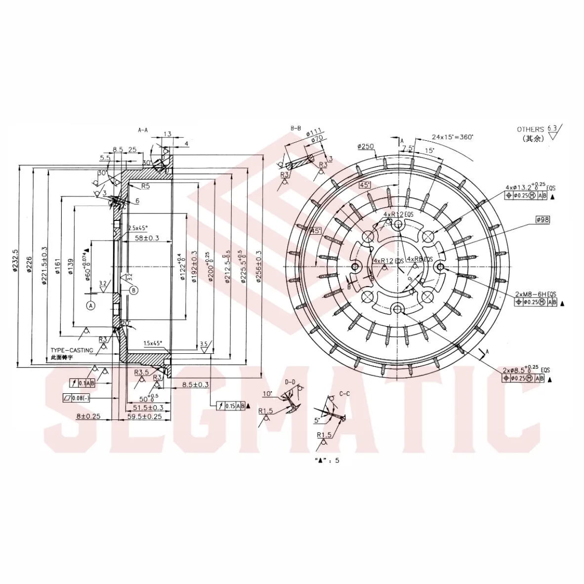 Барабан тормозной LADA 2108-2112/1117-1119/2170/2190/2192/2194/PRIORA/GRANTA/KALINA SEGMATIC SDB30053061