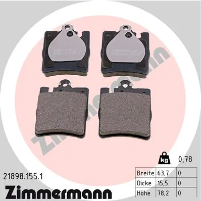 КОЛОДКИ ТОРМ MER W203W210 E200240240ESP 250TD270CDI280320320CDI420430E5055AMG ЗАД 96-