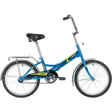 Велосипед 20 складной Novatrack TG-20 classic 1.0 (2020) количество скоростей 1 рама сталь 14 синий