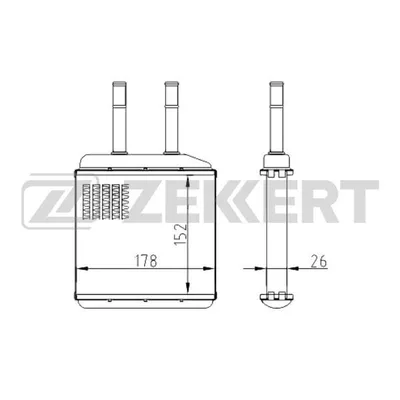 Радиатор отопителя Daewoo Matiz (M100 M150) 98- ZEKKERT MK5041