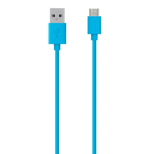 Дата-кабель USB - MICRO USB, цветные, длина 1 м, голубой SMARTBUY IK-12C BLUE