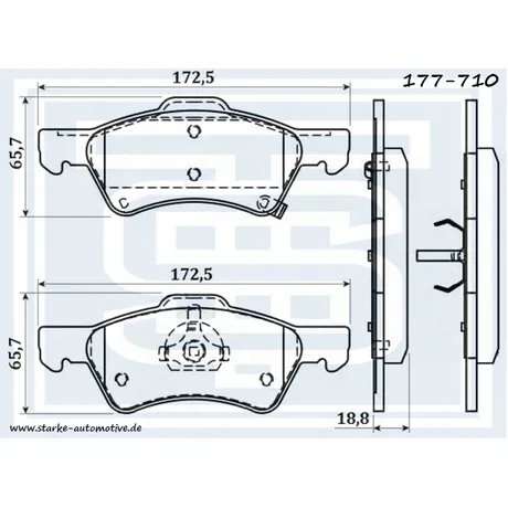 колодки тормозные перед. chrysler voyager iv