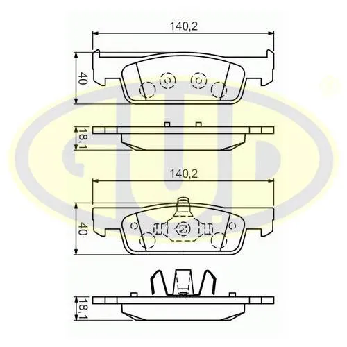 КОЛОДКИ ТОРМ ПЕРЕДН DACIA LOGAN II 12-/DACIA LOGAN MCV II 13-/DACIA SANDERO II 12- ECO-LINE G.U.D GBP880126