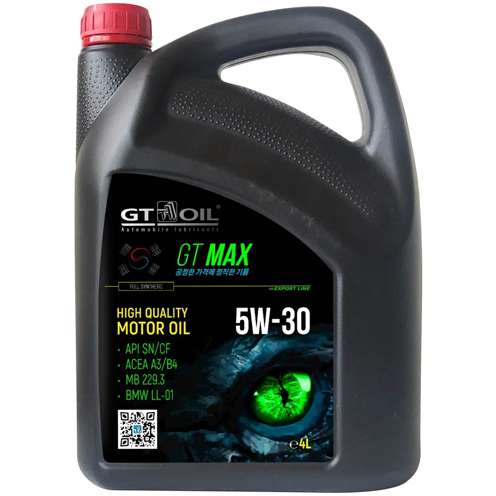 Масло моторное GT OIL Max 5W-30 синтетическое 4 л 8809059408971