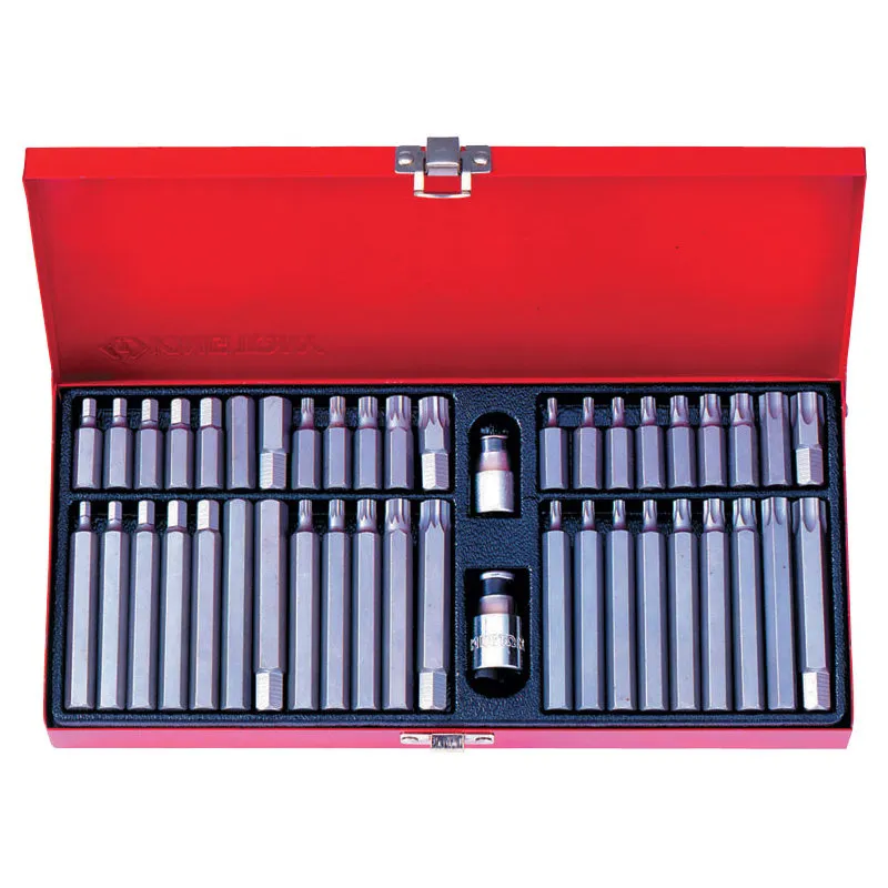 Набор вставок, бит 10 мм, TOR x, SPLINE, HE x, 44 предмета KING TONY 1044CQ