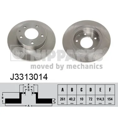 Диск тормозной задний NIPPARTS J3313014