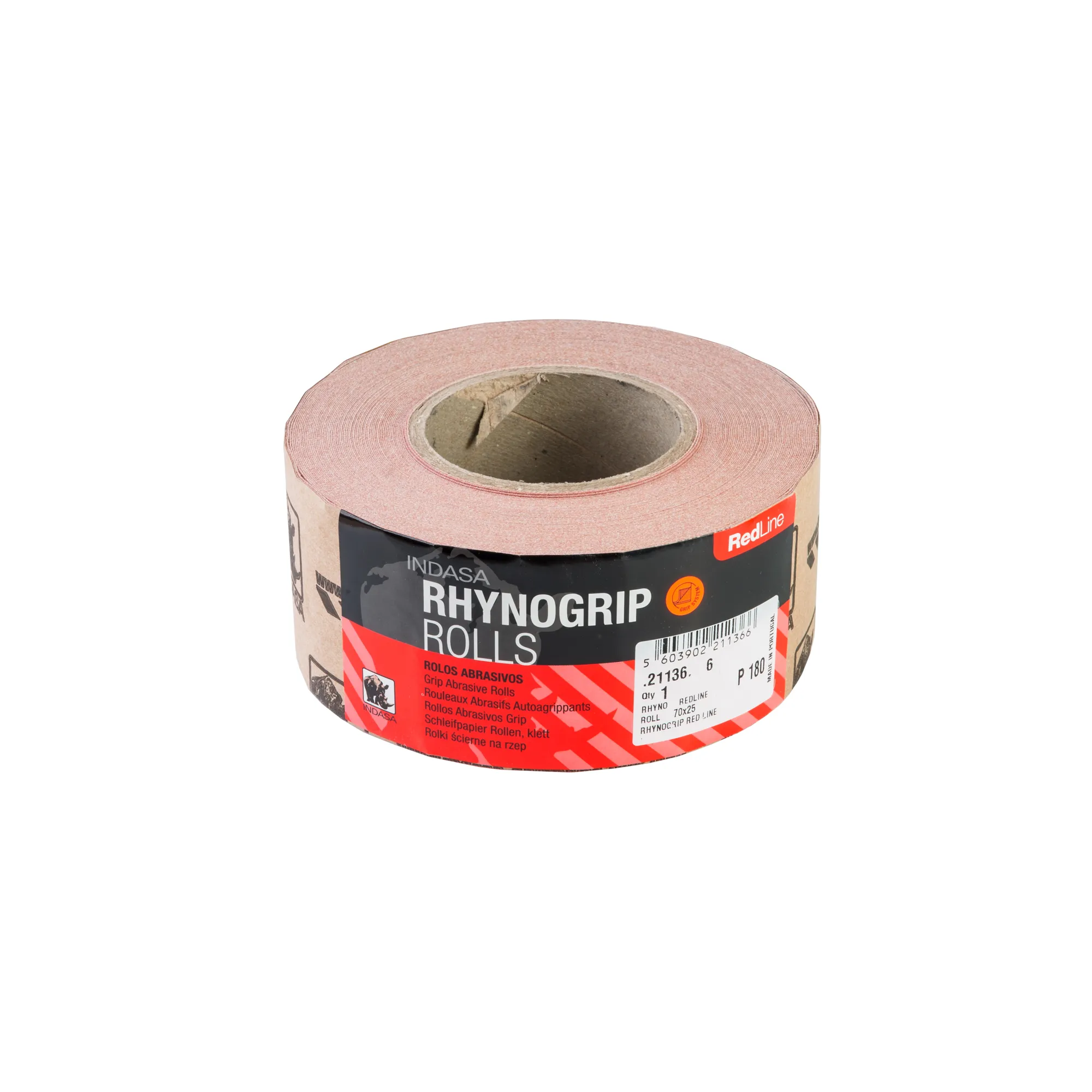 Рулон RHYNOGRIP (крючок-петля) 70 мм x25 м Р180 Indasa 21136