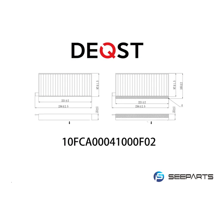 Салонный фильтр. SSANGYONG ACTYON 11.05-12.13,SSANGYONG ACTYON II 0 DEQST 10FCA00041000