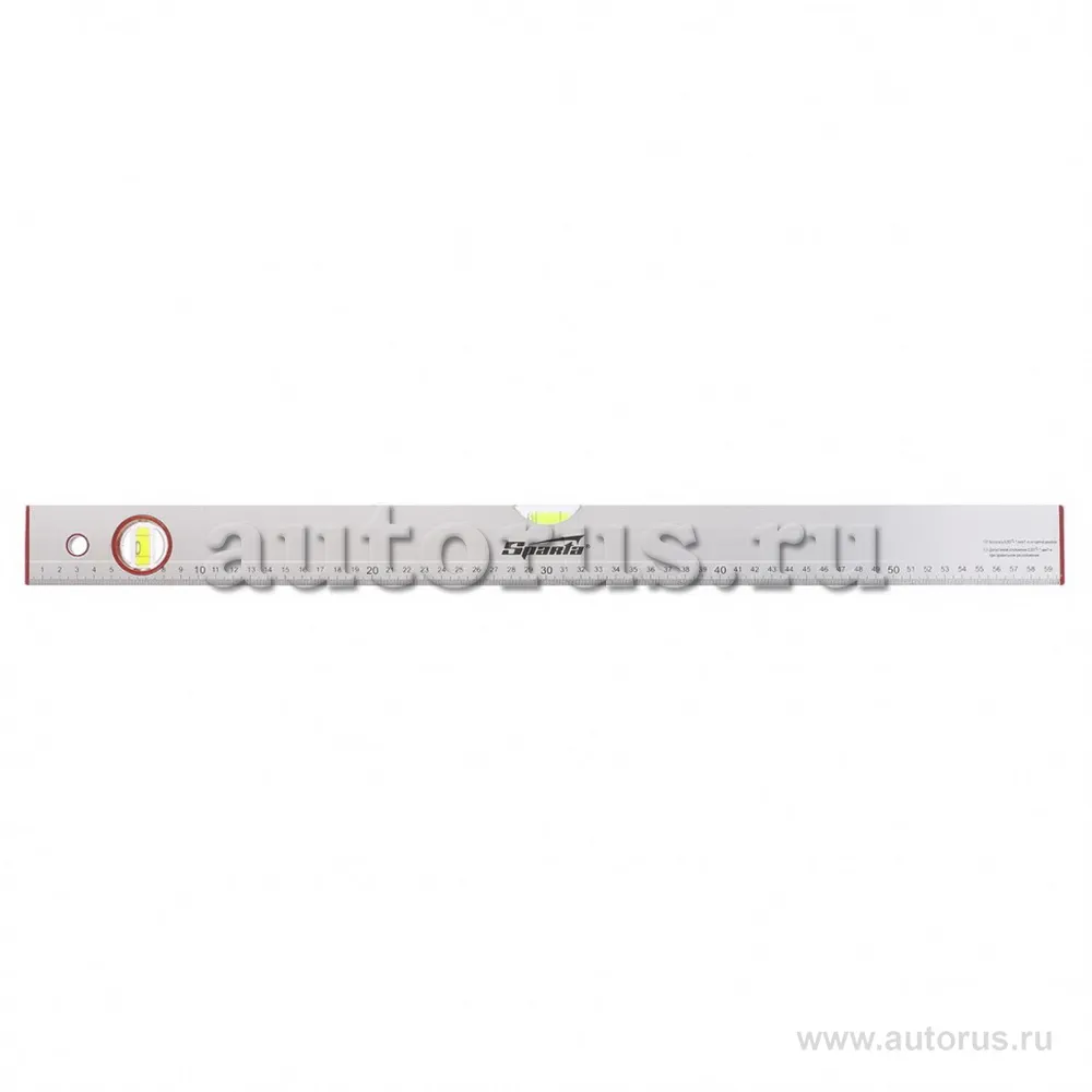Уровень алюминиевый, 600 мм, 2 глазка, линейка SPARTA 35106