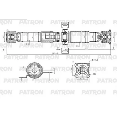 Вал карданный RENAULT: Duster 2012-, Kaptur 2016- \ DACIA Duster PATRON PKR002