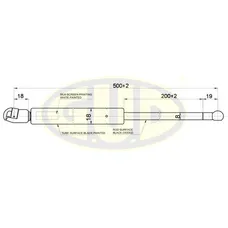 АМОРТИЗАТОР БАГАЖНИКА AUDI Q7 (4L) 03/06- 525N L500/200MM G.U.D GGS020132