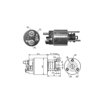 Реле втягивающее FORD FIESTA 95-02 ERA ZM395