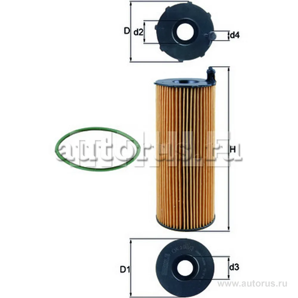 Фильтр масляный KNECHT/MAHLE OX196/3D