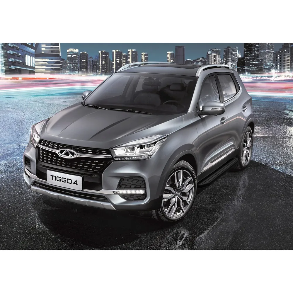 Порог-площадка Premium-Black A173ALB + комплект крепежа, RIVAL, Chery Tiggo 4 2019- Chery Tiggo 4 A173ALB.0905.1