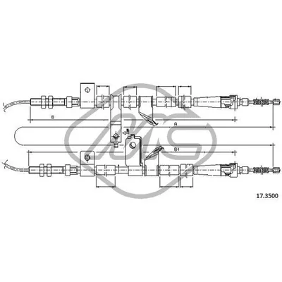Трос ручника TICO ALL Metalcaucho 83904