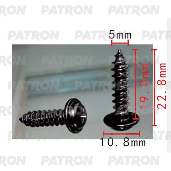 Саморез Lexus Toyota Применяемость: Саморез 5x22.8mm PATRON P372174