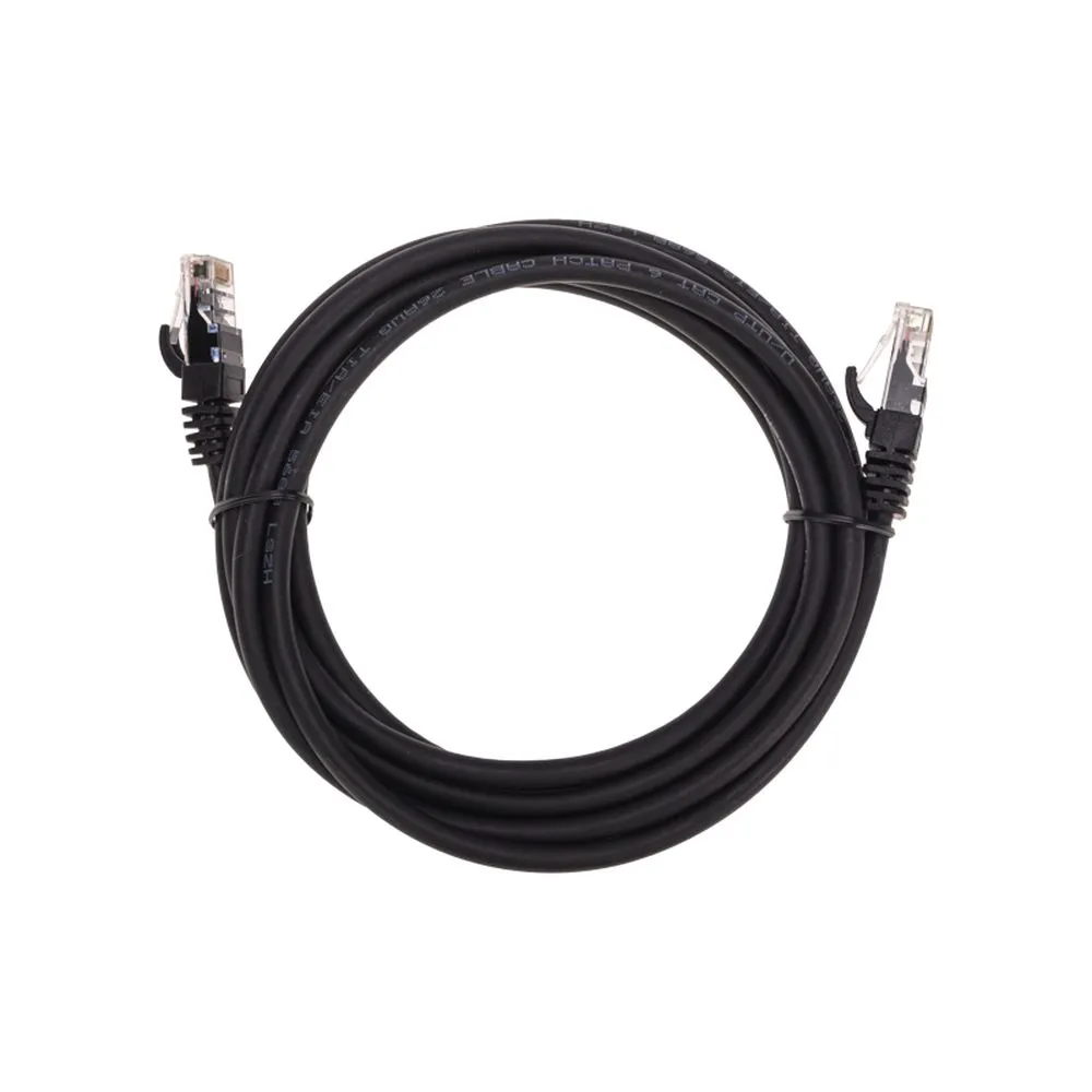 Патч-корд U/UTP CAT 6, RJ45-RJ45, 26AWG, LSZH, черный, 3м REXANT 02-0292-3
