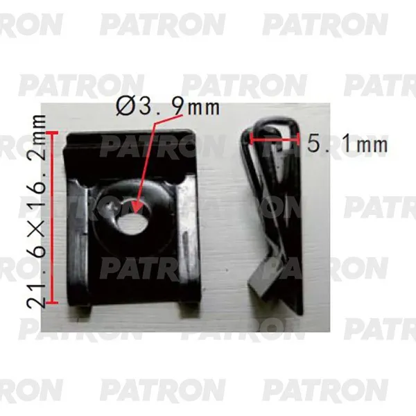 Скоба крепежная GM Ford Применяемость: Скоба PATRON P37-2236