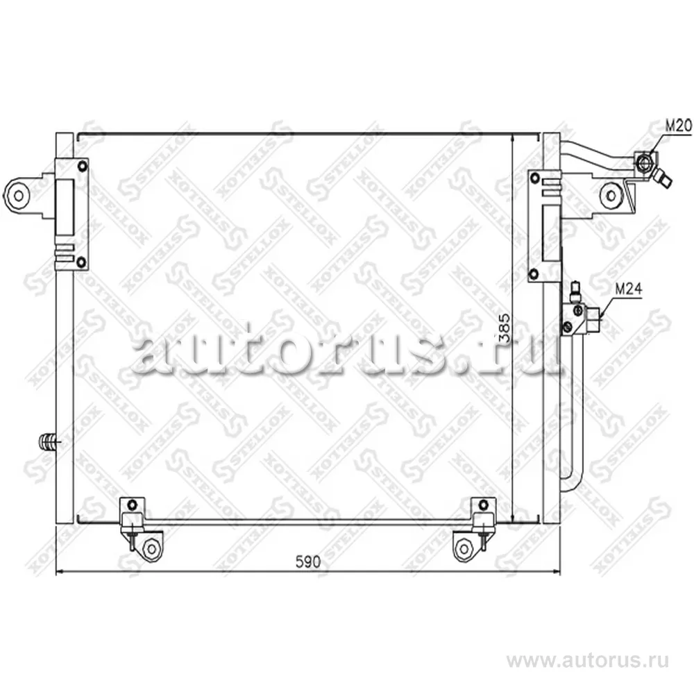 Радиатор кондиционера Audi 100 2.0-2.5TDi 90-92 STELLOX 10-45303-SX