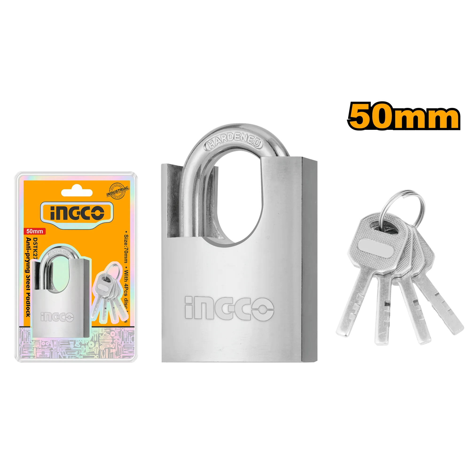 Замок навесной 50 мм INDUSTRIAL INGCO DSTK2501