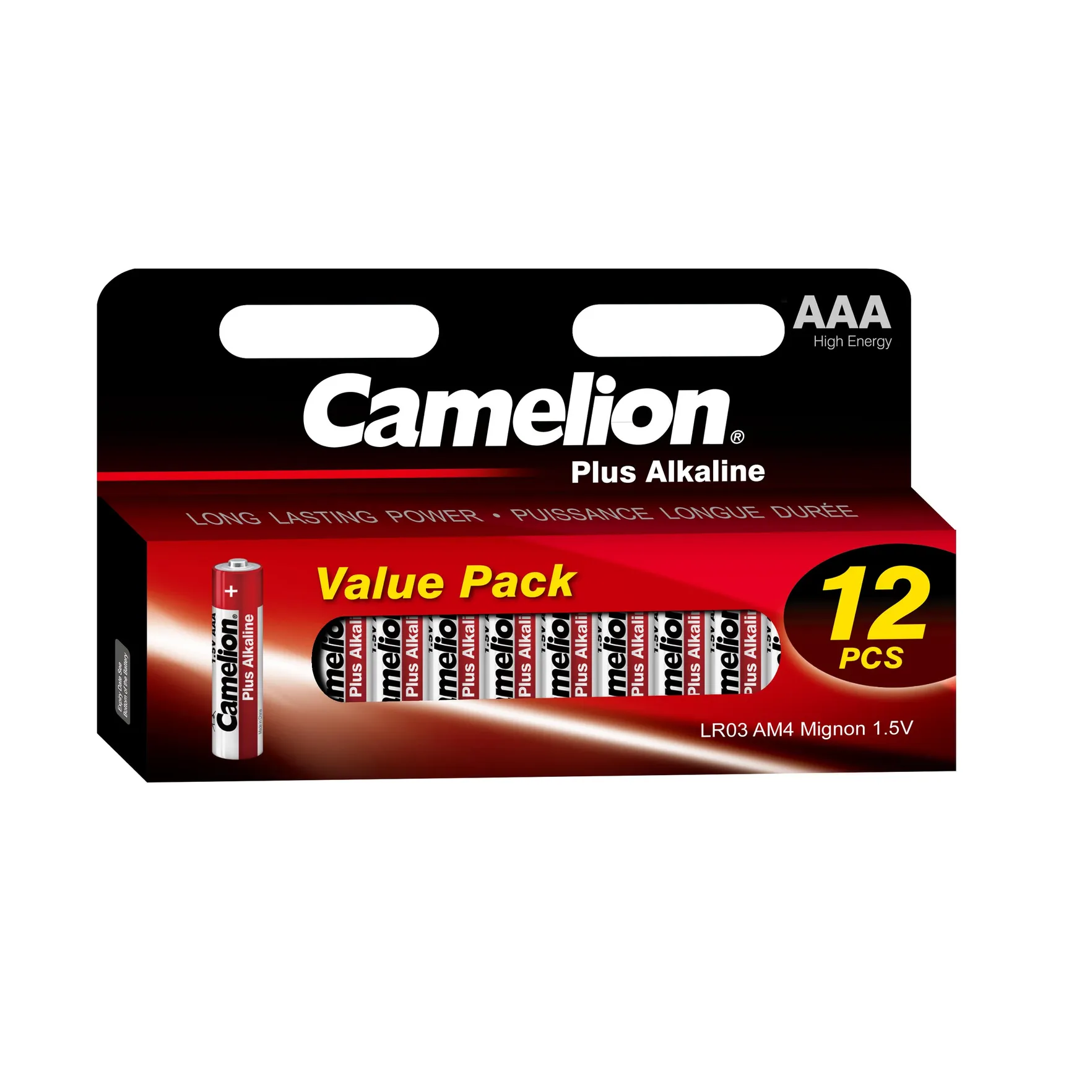 Батарейка алкалиновая Camelion Plus Alkaline AAA 1,5V (12 шт) LR03-HP12