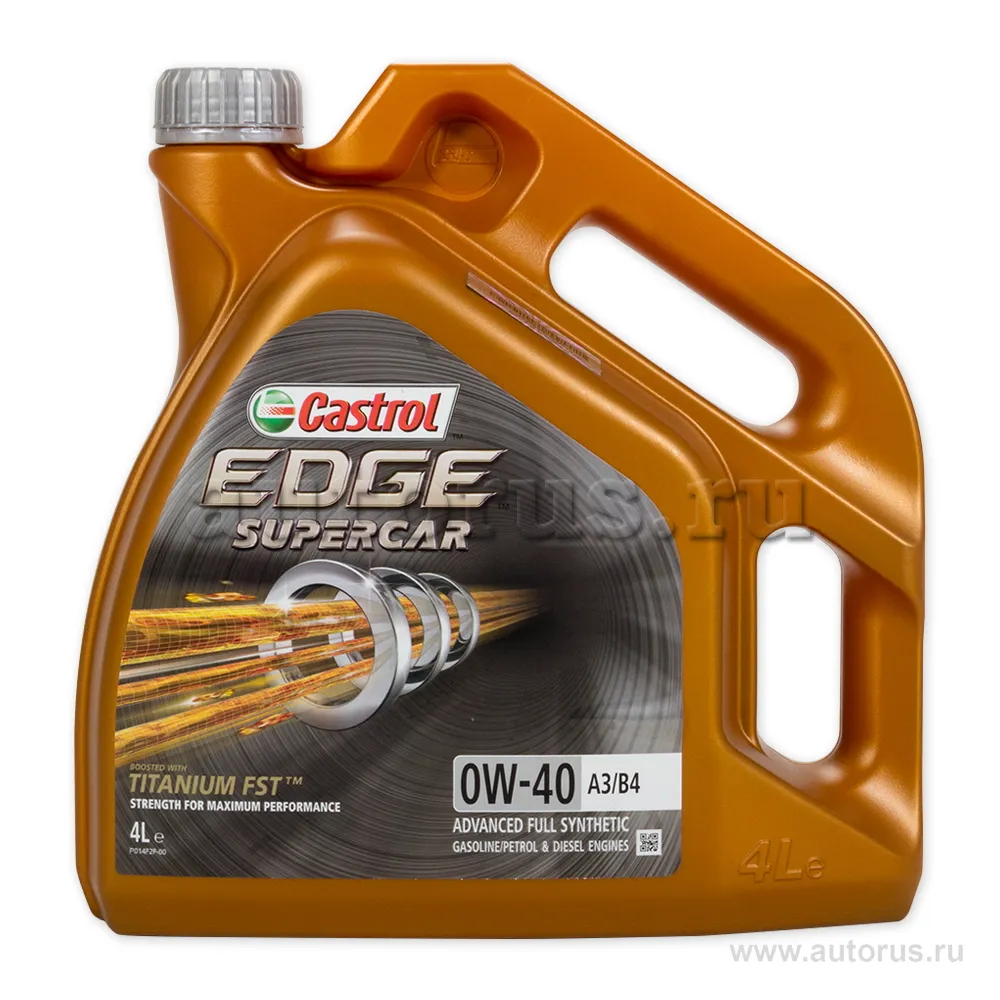 Масло моторное CASTROL EDGE Supercar A3/B3 0W-40 синтетическое 4 л 15B6BF