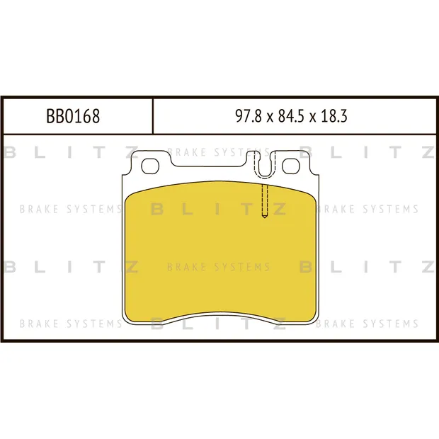 Колодки тормозные дисковые передние MERCEDES W140 91-> BLITZ BB0168