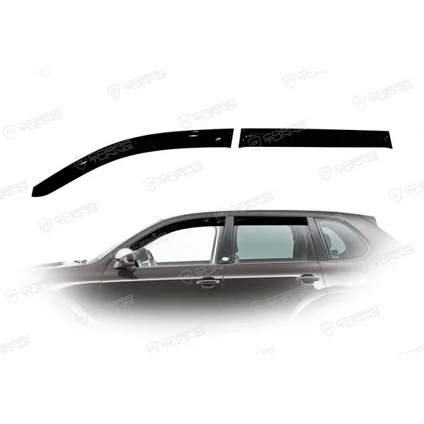 Дефлектора на окна VW Touareg I 2003-2007/Porsche Cayenne 2002-2007EuroStandard деф.окон Cobra Tuning VE21903